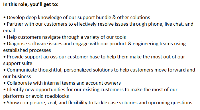 Customer Service Job Description: Opportunity With the Organization